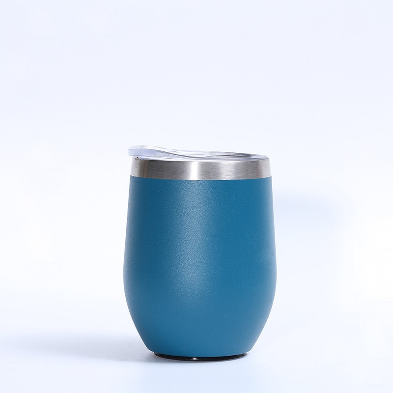 Transfronterizo 12oz de acero inoxidable huevo taza de vino tinto vacío doble taza de aislamiento térmico aislamiento frío taza de aislamiento en forma de U al por mayor