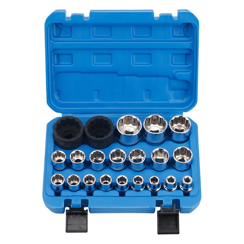 12 ángulos Plum Blossom cabeza de la manga 1/2 pulgadas Plum Blossom manga corta 8-32mm manga reparación de automóviles herramienta de reparación de la máquina de mantenimiento