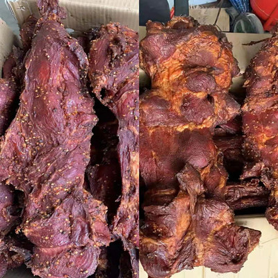 腊肉烟熏大块肉麻辣五香地摊展会景区四川特产腌腊肉二刀五花