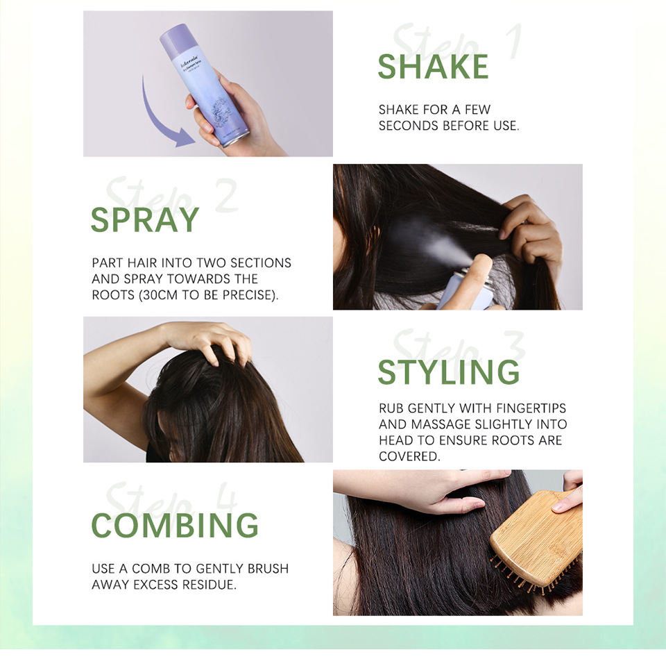 lakerain Dry Hair Spray for natural and fluffy hair styling, no-rinse dry hair spray undefined