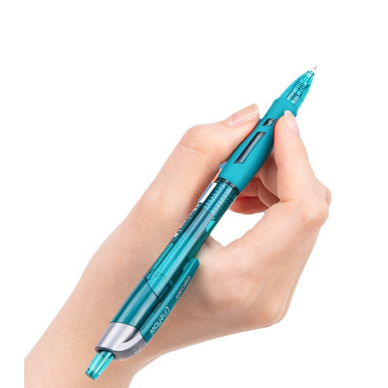Deli S08 suave empuje gel pluma firma pluma 0,5 bala negro rojo tinta azul