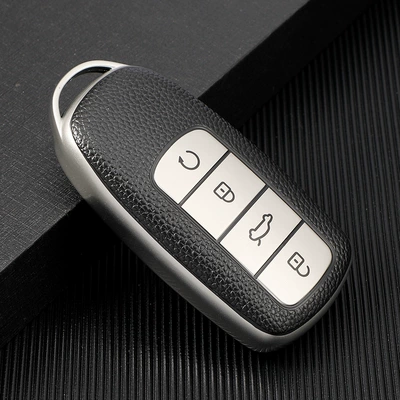 Suitable for 2021 Chery Tiger 8 car key case PLUS Airui ze 5PLUS leather key case buckle shell (Car key bag) - chery-h-smart-4-key-aurora-silver-single-shell
