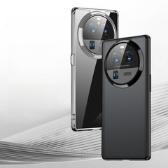 適用OPPOFindX6Pro護甲磨砂半透手機殼findX6冰晶透明軟膠防摔套