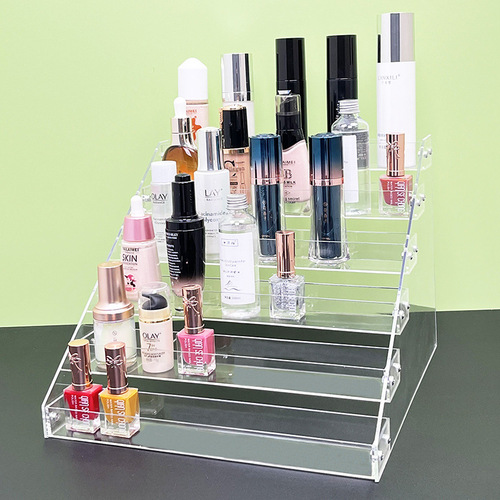 Cosmetic storage box acrylic nail polish display rack lipstick nail polish storage beauty salon cosmetic shelf
