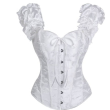 法式泡泡袖宫廷束腰抹胸收腹女士束身衣亚马逊速卖通跨境货