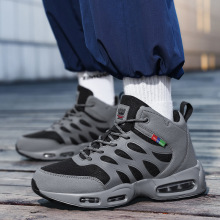 秋冬新款休闲徒步运动鞋潮男中帮鞋日常旅游鞋跨境大码舒适气垫鞋