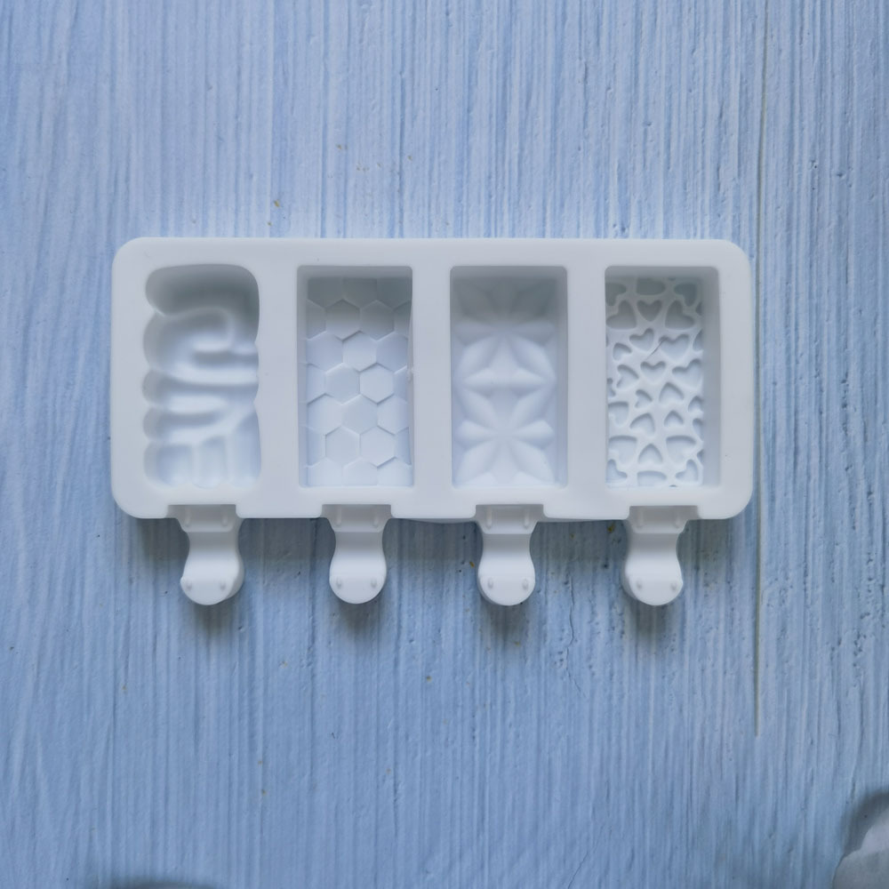 4 Lian Love Crystal Ice Cream 269 Helado Molde de silicona Postre Paletas de hielo Hacer suministros para fiestas de verano