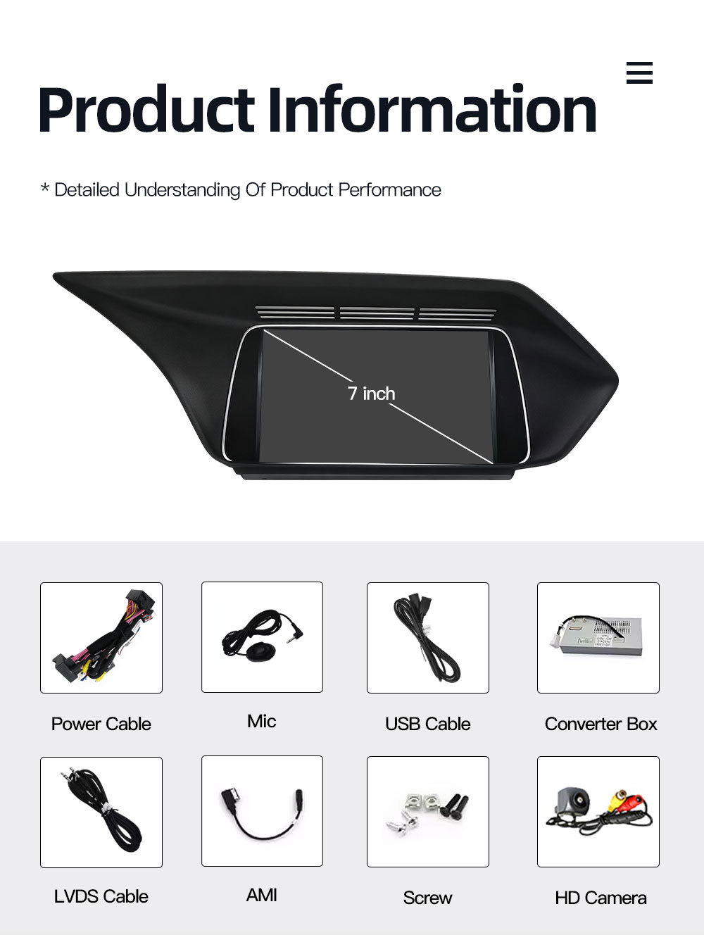 Linux System 7inch Is Suitable for Mercedes-Benz E-Class W212 Central Control Large-Screen Car Navigation Carplay Player