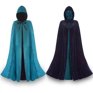 Foreign trade cross-border hair double Halloween thick hooded cape cape velvet shawl bride windbreaker wholesale