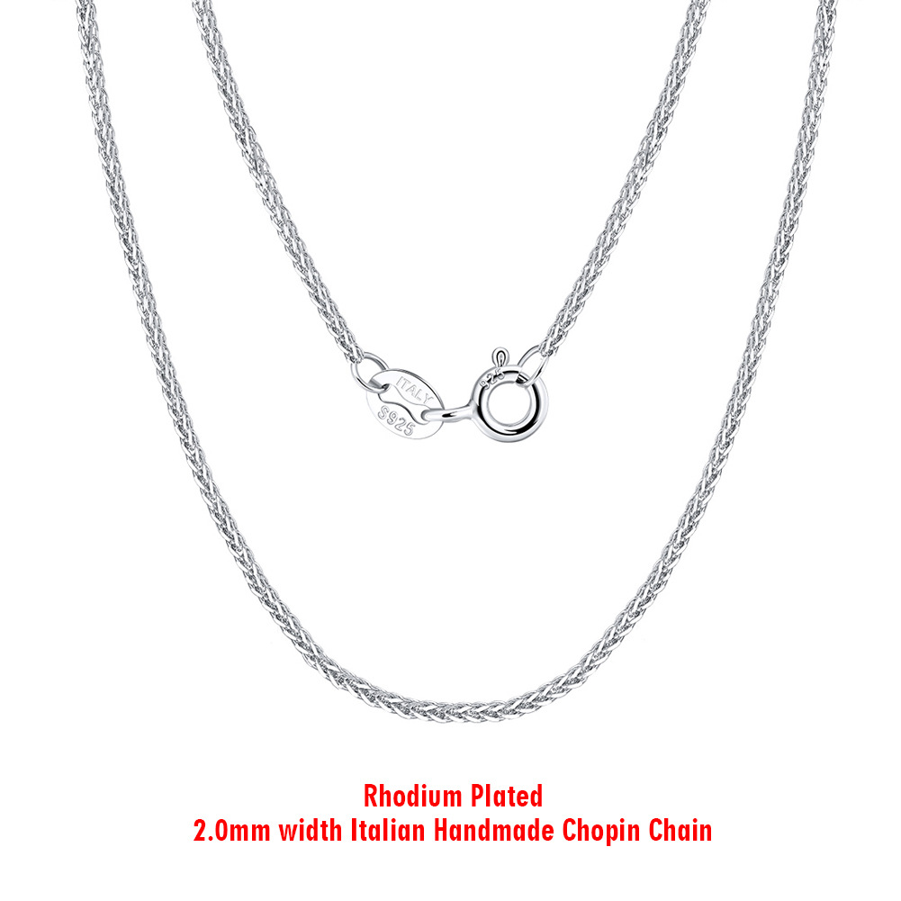 Collar exclusivo transfronterizo fábrica al por mayor de Plata de Ley 925 cadena llana cadena cubana cadena de giro del coche DIY colgante-cadena libre