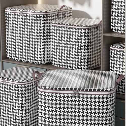 Quilted Non-woven Fabric Large Capacity Moving Storage Box Clothes Cotton Blanket Wardrobe Clothing Storage Bag Blanket