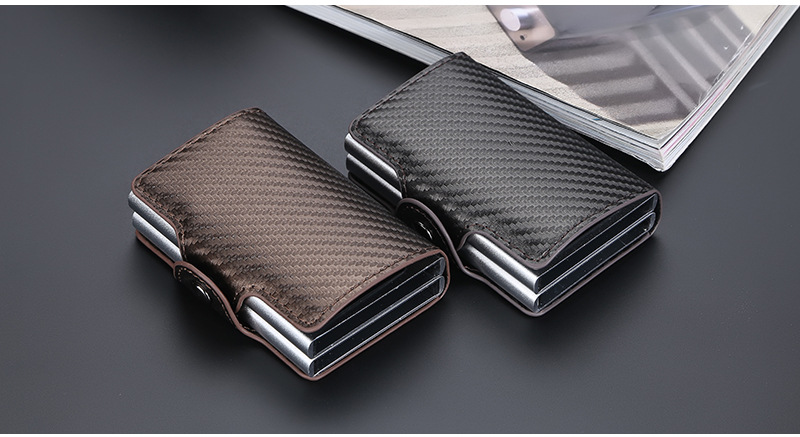97g Weight Magnetic Buckle Closure Type Card Holder Bags Type 1 Piece Quantity Unisex Plaid Pu Leather Magnetic Buckle Card Holder