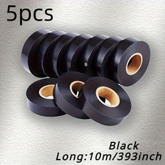 5 Rolls of Black Advanced Electrical Tape Waterproof Flame