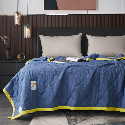 厂家直销纯色简约水洗棉夏凉被超柔可机洗空调被夏被批发|ms