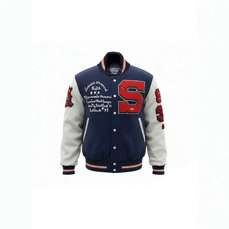 American-style hip-hop letter flocking embroidered baseball jacket for men and women, spring casual warm padded coat for the Year of the Horse American-style hip-hop letter flocking embroidered baseball jacket for men and women, spring casual warm padded coat for the Year of the Horse