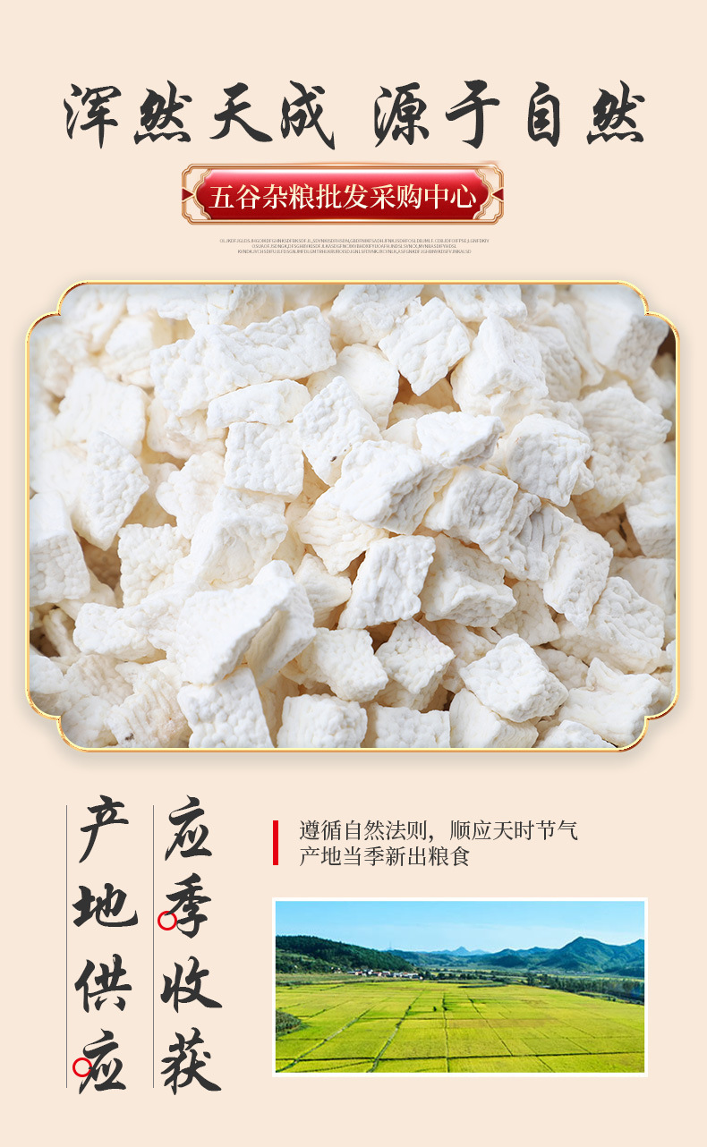 Dried Chinese Yam Cubes Huai Shan Yao Dehydrated Dioscorea Opposita Root for Congee Soup and Herbal Cooking 500g Bulk Pack quality and texture