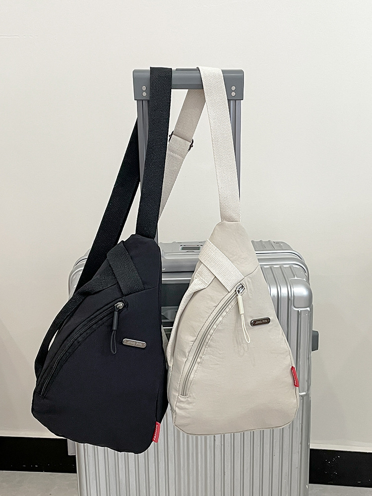 Korean version cross-border men's chest bag, women's single-shoulder crossbody bag, foldable casual sports outdoor single-shoulder bag, crossbody small bag Specification drawing