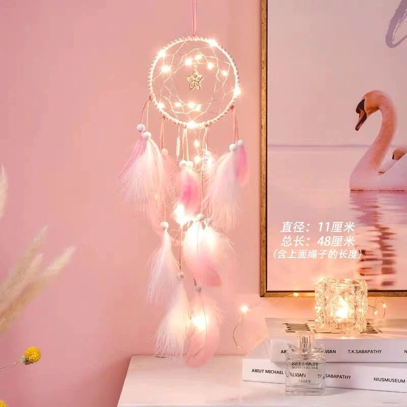 El departamento de Indiana Dreamcatcher, dormitorio, campana de viento colgante, corazón de niña, regalo de cumpleaños para chicas.