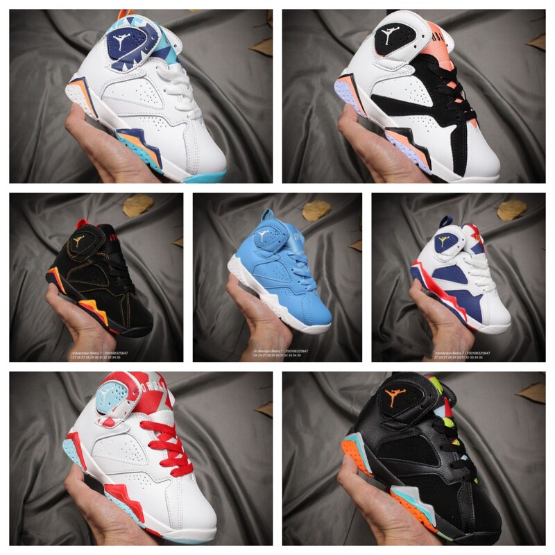 Putian Shoes Pure Original Aj7 Non-Slip Wear-Resistant Kidsren's Basketball Shoes Winter Soft Sole Comfortable Warm Sneakers Kidsren's Cross-Border