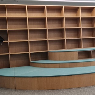 Large Bookshelf Storage Display Cabinet Library Solid Wood Floor-Standing Wall Storage Display Cabinet