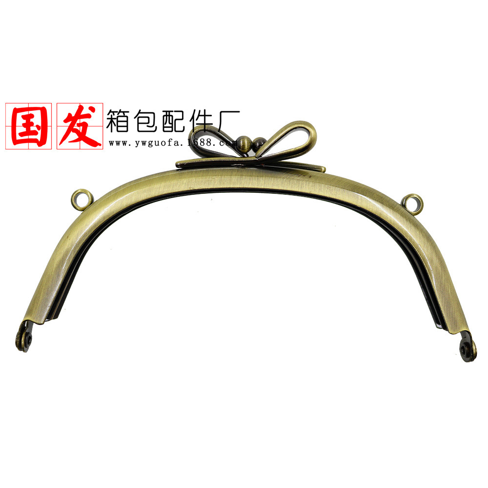 [Nuevo producto] agujero de tornillo: 12.5CM arco liso sin agujero arco de oro accesorios de bolsa al por mayor