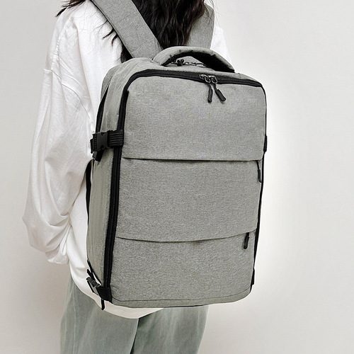 Cross-border leisure large-capacity travel backpack versatile monochrome backpack business computer bag student school bag business bag
