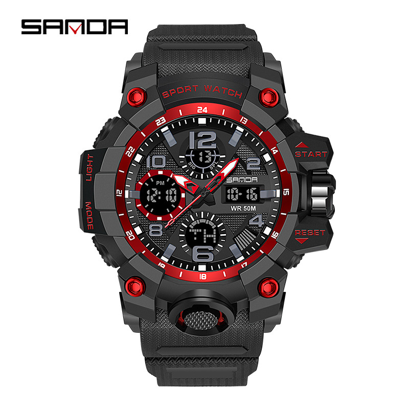 6021 [men's style] black and red