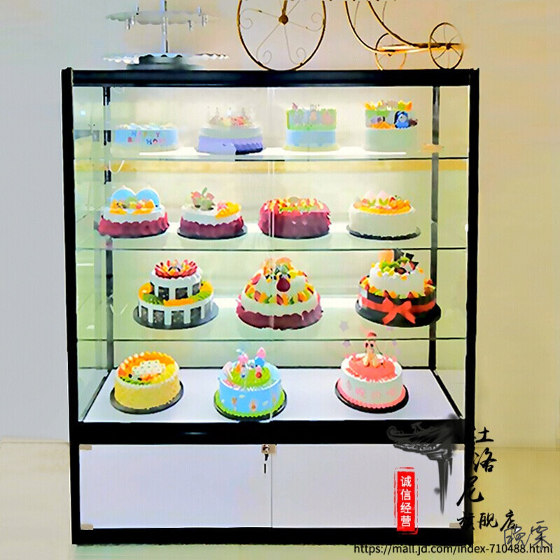 生日蛋糕模型橱窗展示架店货架展柜玻璃店面蛋糕房商店实木架烘焙