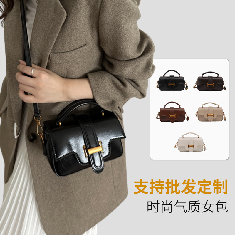 2025新款PU女包材质轻奢时尚小方包斜挎包百搭简约韩国小众包包