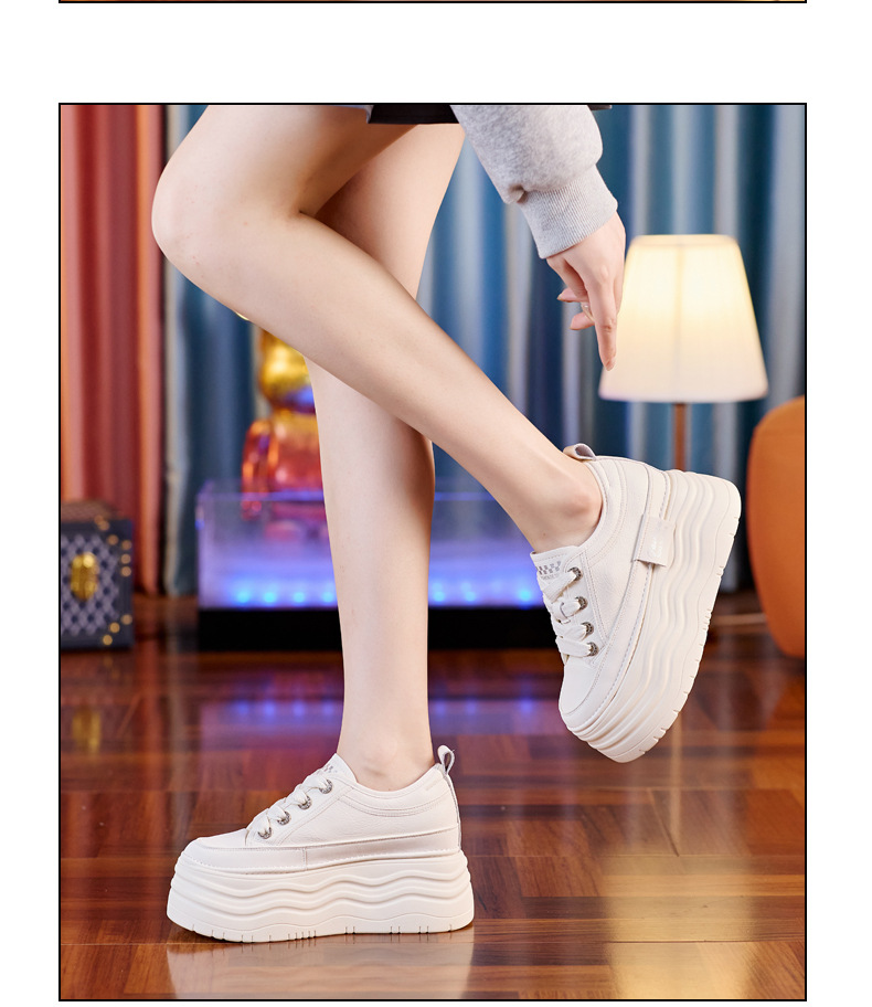 Giày thể thao nữ đế dày độn cao bên trong SJN890-3 — Màu đen chi tiết 13