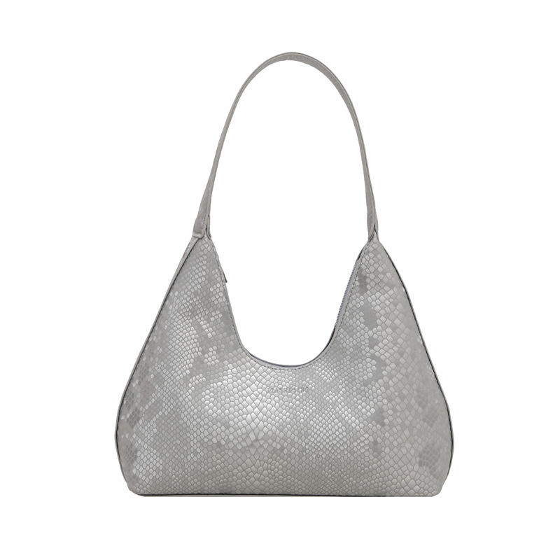Bolsa de brazalete de hombro, primavera y verano de moda con patrón de serpiente, 2025 ocio, nuevo estilo coreano de textura simple, bolsa de tendencia de braza.