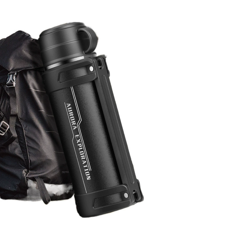 Capacious thermos, teapot to go out for traveling