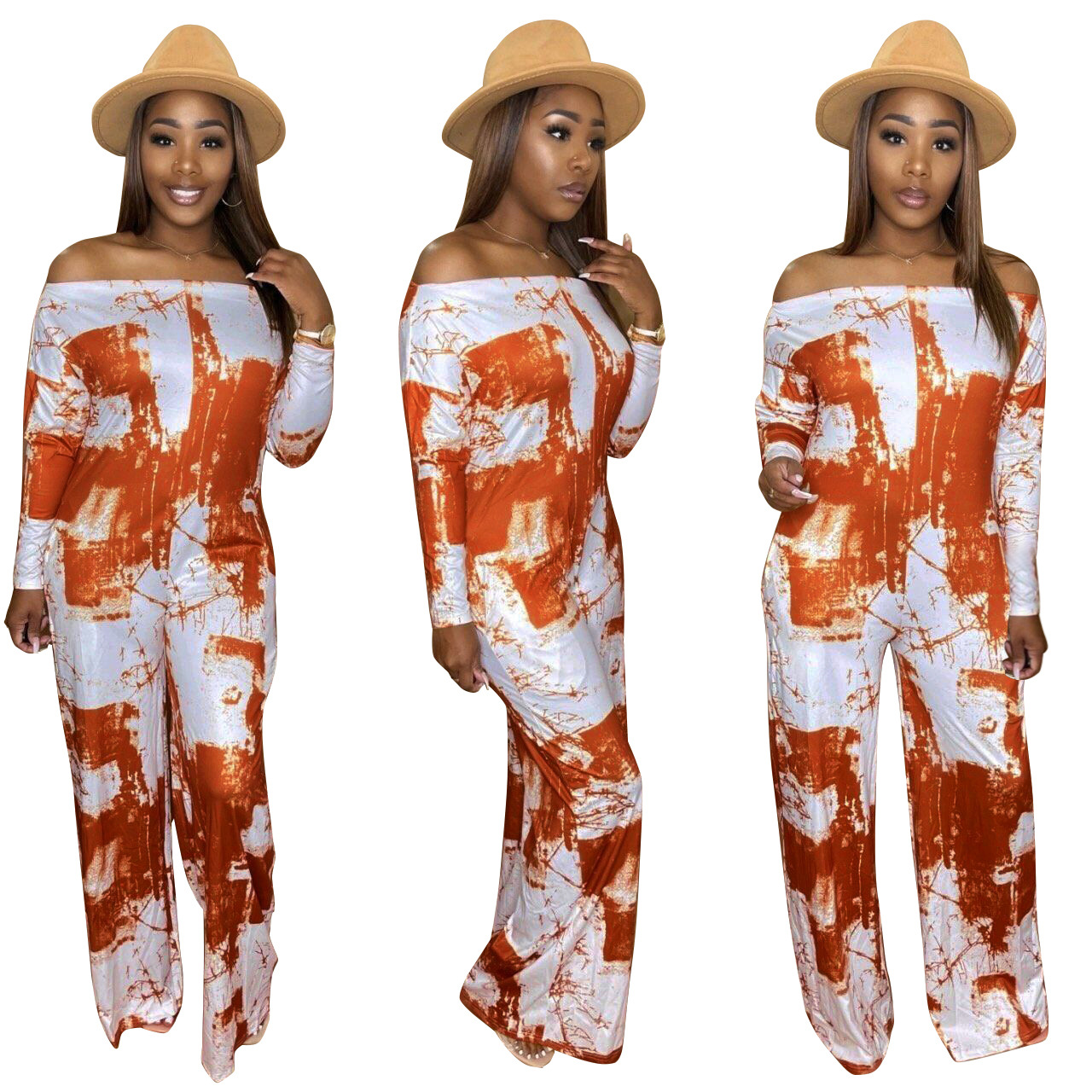 2021  Sexy  Long Sleeve One-Piece Nightclub Uniforms  Women Clothing in Jumpsuits