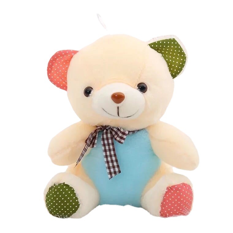 Colorido sentado oso de peluche de juguete al por mayor oso de peluche Pequeño Oso muñeca agarrar la máquina muñeca regalo de boda