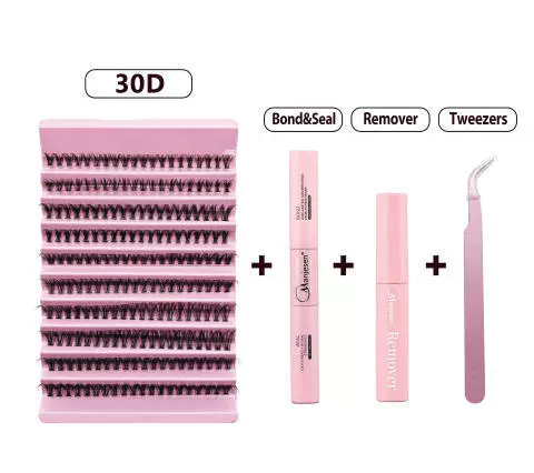 Накладные пучки ресниц 30D/40D, длина 8–16 мм, набор DIY с инструментами
