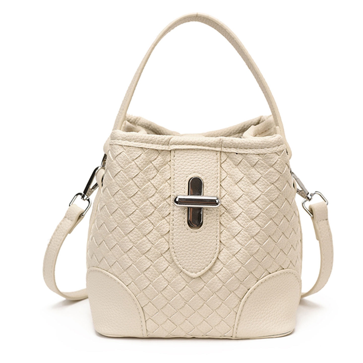 Balde de agua portátil de viaje de moda bolsa casual bolso de mujer verano nuevo tejido 2026 nicho mochila