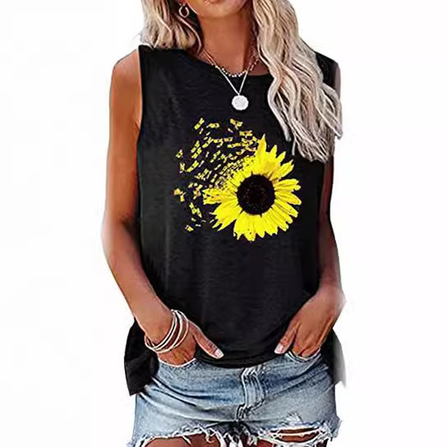Hot-selling NEW Spring/Summer Collection: Trendy Sleeveless Vest for Women by GOOD YIBES, Featuring a Vibrant Rainbow Rain Print
