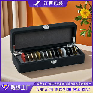 Customized High-End Leather Commemorative Coin Packaging Box, Gold Bracelet Storage Box, Large-Capacity Jade Bracelet Collection Gift Box