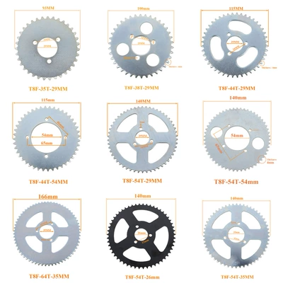 49Cc Mini Motorcycle Electric Gasoline Scooter T8F Gear 44 54 64 74 Tooth Chain Sprocket Chainring