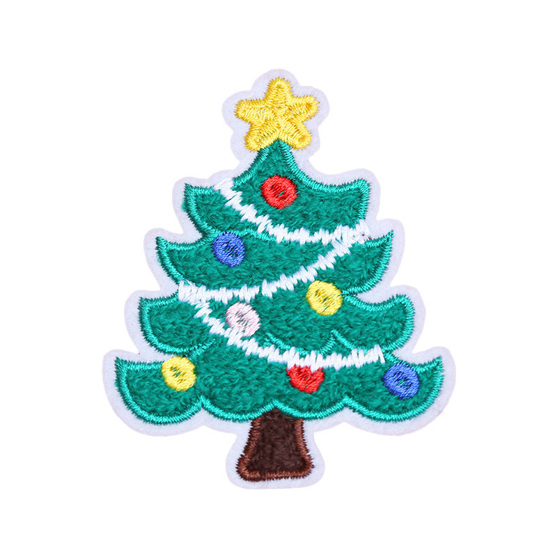 コンピュータ刺繍タオル刺繍クリスマスセット刺繍布パッチ衣類穴パッチDIY装飾パッチ|undefined