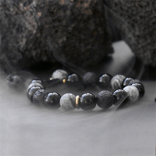 Collection of trendy men's bracelets, beads, best-selling hand jewelry, personalized trendy jewelry, street stall supply, manufacturer wholesale