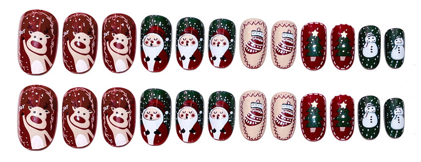 35g Weight Christmas Festival Cute Style Christmas Cute Press On Nails 5