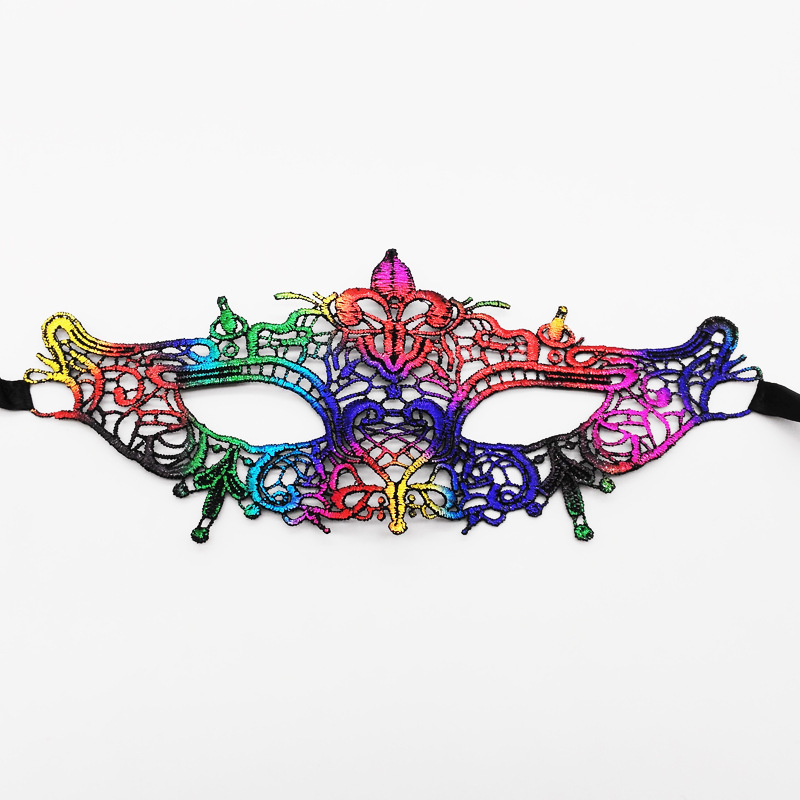 Máscaras de encaje transfronterizas, máscaras de encaje de fiestas de Halloween, máscaras de ojos especiales para carnaval de Halloween