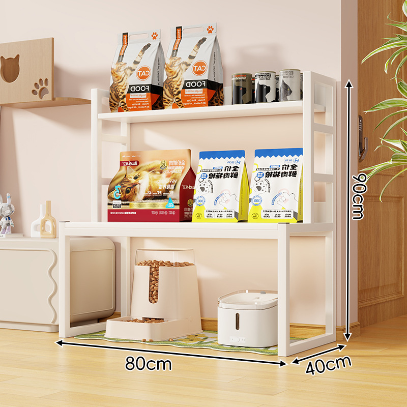 Estante Organizador Multicapa para Gatos de Acero y Madera para Sala de Estar