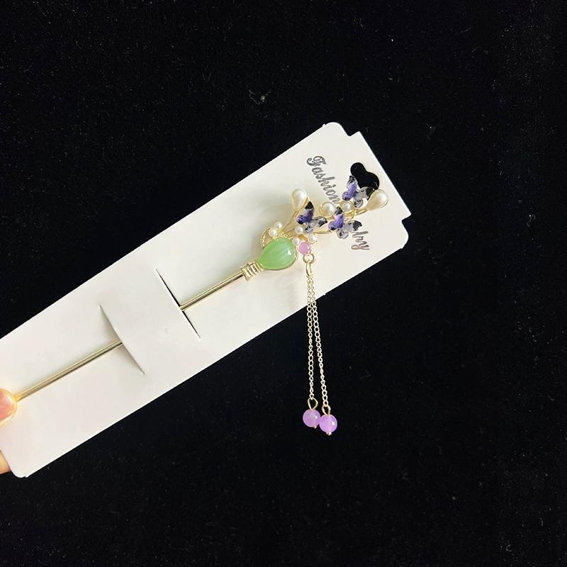 Hairpin Hanfu заколка для волос, орхидея цветочный декоративный аксессуар для волос, простая элегантная китайская стиль