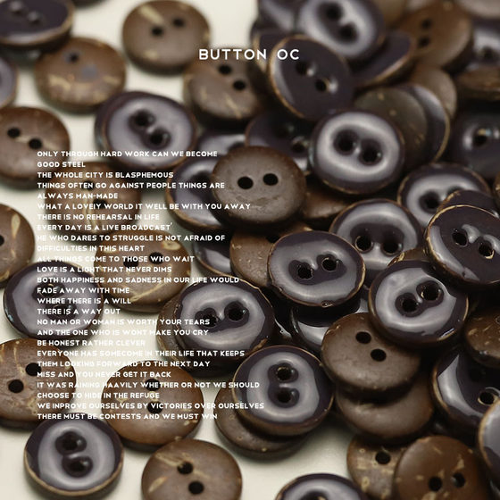 Mohsen Natural Coconut Shell Button Pig Nose Shape DIY Hand Ledger Hanging Button Sweater Shirt Decorative Button