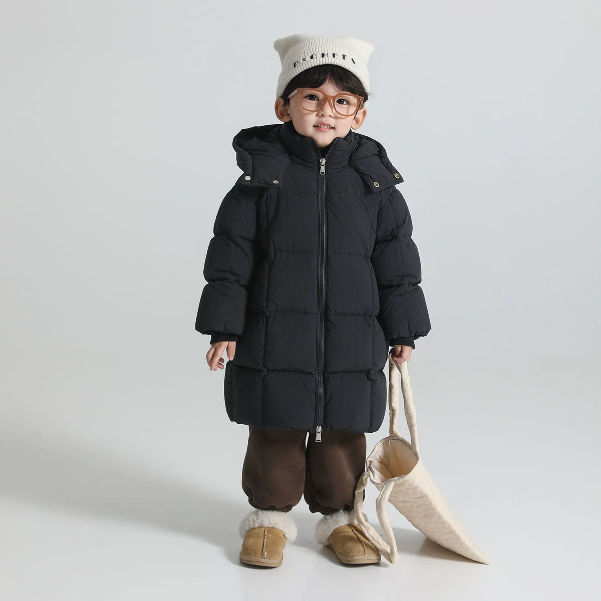 Детский теплый fashionable пуховик с капюшоном для мужчин и женщин, увеличенная толщина, детская одежда