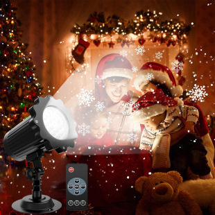 New LED snowstorm snowflake outdoor lawn projection lamp Christmas party decorative snowflake lamp