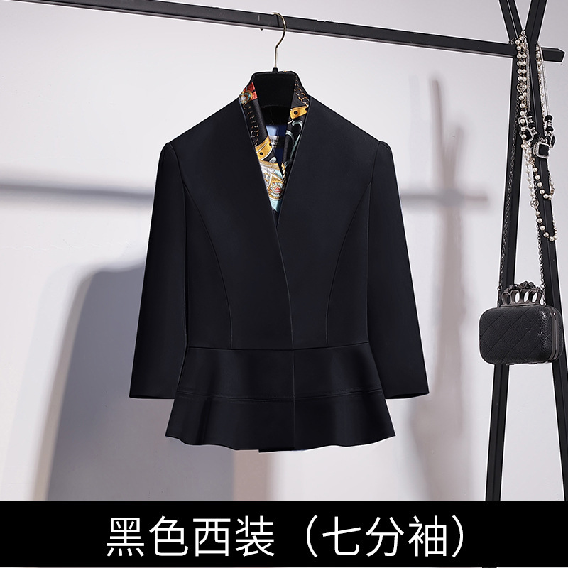 职业女裙套装米白色高端西装外套女西服时尚酒店经理美容师工作服|undefined