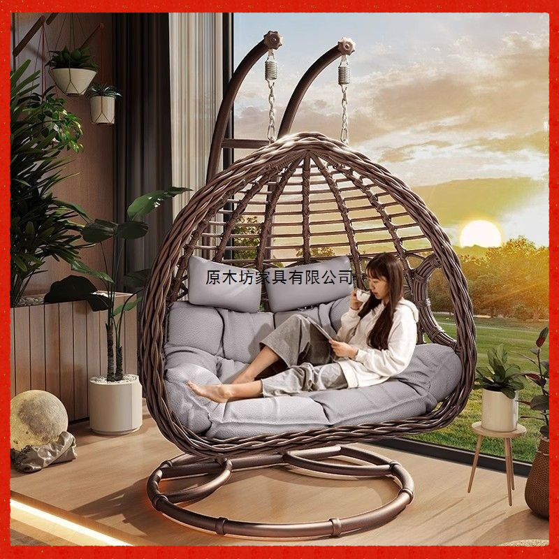 Outdoor Hanging Basket Cradle Courtyard Double Swing Hanging Chair Home Balcony Indoor Bird's Nest Hammock Rattan Chair Rocking Rocking Chair Outdoor Hanging Basket Cradle Courtyard Double Swing Hanging Chair Home Balcony Indoor Bird's Nest Hammock Rattan Chair Rocking Rocking Chair